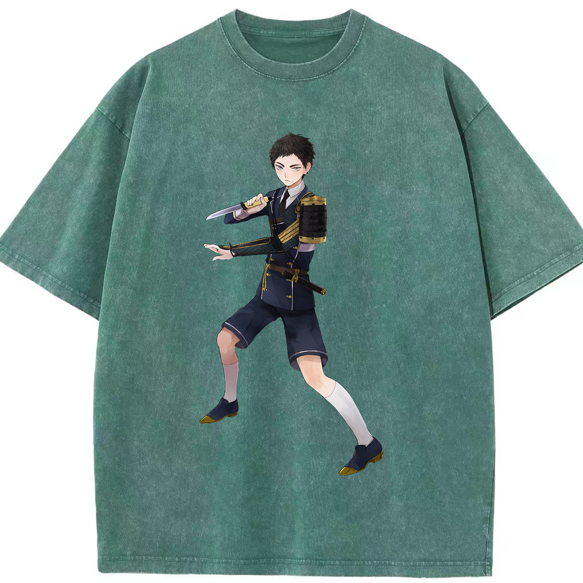 （画像用） 刀剣乱舞 Touken Ranbu 綿100% ヴィンテージ風 半袖Tシャツ（フロントプリント）